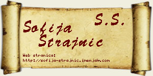 Sofija Strajnić vizit kartica